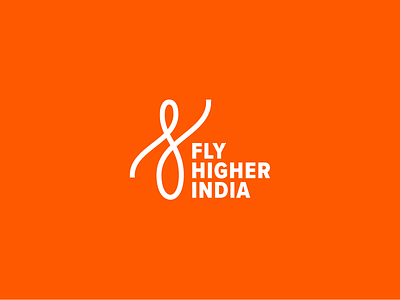 Fly Higher India | Identity Design branding fly graphic design identity design india logo madebyvee ngo orange