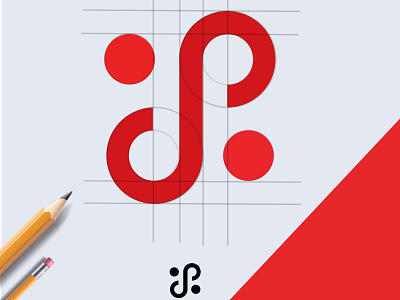 JP monogram logo branding design illustration logo typography ux vector