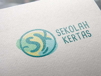 "Sekolah Kertas" Logo brand color logo logo mockup