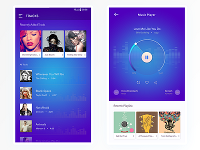 Musicapp mobile app music app play tracks volume
