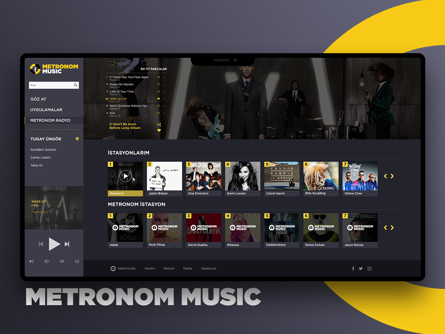 Dribble Metronom Music User Interface Design by Tugay UNGOR on Dribbble