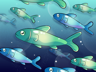 Fishes🐟 2d illustration vector