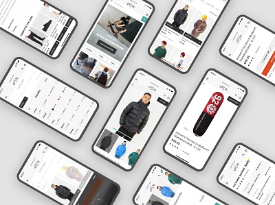Route One - Mobile Concept ecommerce mobile skateboard ui ui design ux uxdesign