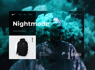 Nike - Nightmode color design ecommerce fashion nike ui ux web webdesign