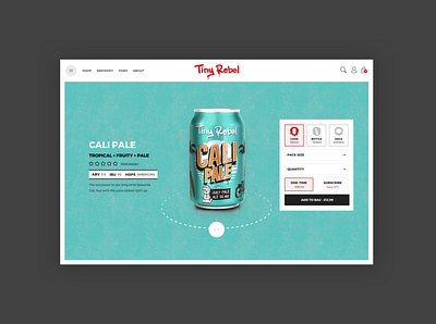 Tiny Rebel Craft Beer Concept beer colour craft ecommerce modern product page ui ux