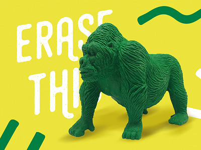 Erase This - The Gorilla collection design eraser funny graphic design illustrationlife logo logotype mistakes strange typography