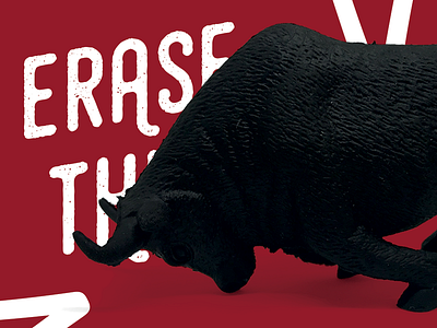Erase This - The Bull bull collection designtion eraser funny graphic design illustration life logo logotype mistakes typography