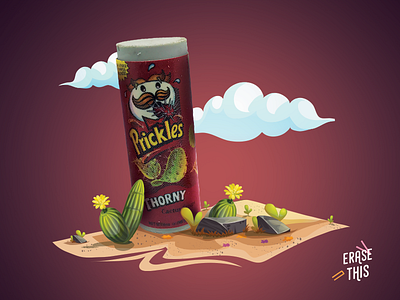 Prickles Crisps art direction collection design erase this eraser funny graphic design mistakes pringles