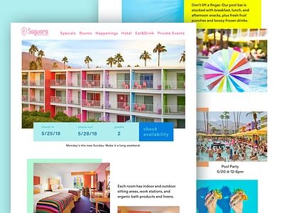 The Saguaro Hotel Design Concept design concept hotel design landing page the saguaro ui design visual design