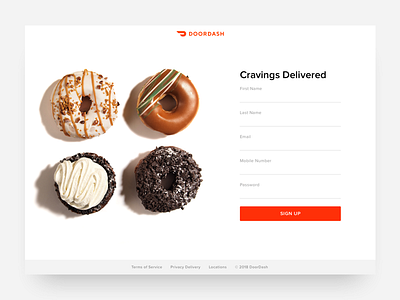 DoorDash Sign-Up Form