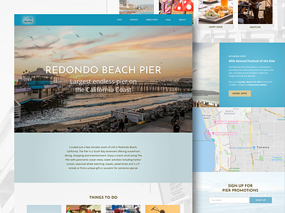 Redondo Beach Pier Homepage Design Concept