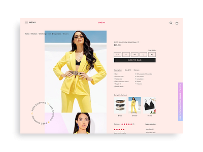 Fashion Ecommerce Product Detail Page