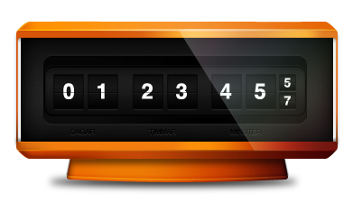 Vintage alarm clock alarm clock countdown flip card orange