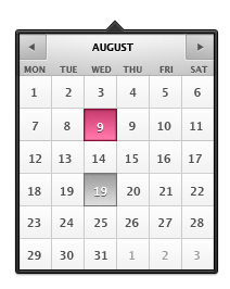 Calendar pickerpane calendar controls pane picker