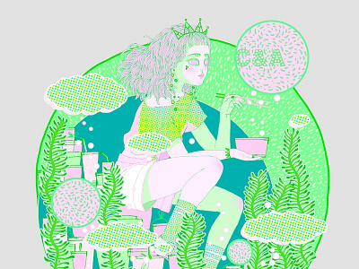 green art digitaldrawing girl illustration photoshop