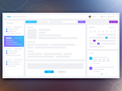 back-end mock-up an back end design erp for mock up. ui