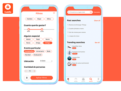 Search And Filter Coddle App app app design app designer design figma principle ui ux ux designer ux ui uxdtechnologies