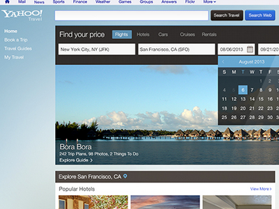 Yahoo Travel responsive web travel