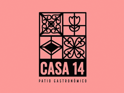 La Casa 14 Patio Gastronómico color logo branding design brand restaurant