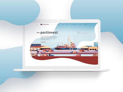 Portinvest Corporative site design graphic graphic design identity illustration typography ui uiux ux vector visual design web web design website