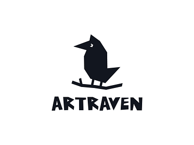 Artraven crow logo design animal art bird brand crow design geometic graphic design logo logo design logo mark logomark logotype mark minimal modern nature raven raven logo simple