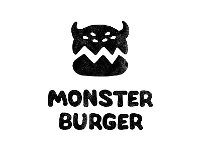 Monster burger logo design