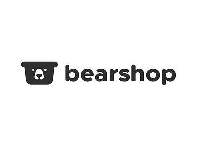 Bear shop logo design animal basket bear bear logo brand branding design for sale grizzly logo logomark logotype minimal modern shop shopping simbol simple teddy vector