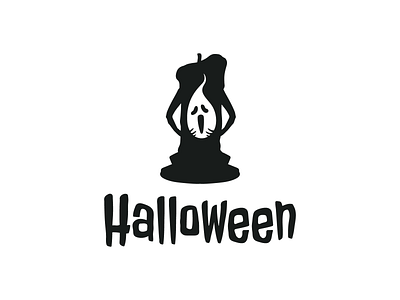 Happy Halloween candle logo autumn brand candle character design dark design for sale graphic design halloween halloween art happy holiday horror illustration logo logotype minimal negative space october scary