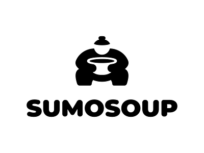 Sumosoup logo design asian food brand branding cafe design flat forsale graphic design japan logo mark negative space noodle original ramen simple soup sumo unique vector