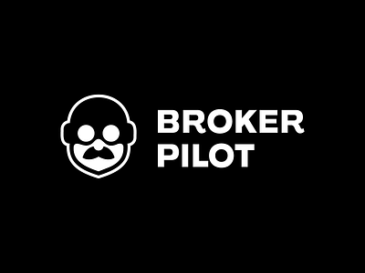 Broker pilot aviator branding broker character company design face flying logo graphic design icon illustration logo logotype mark minimal negative space pilot plane simple vector
