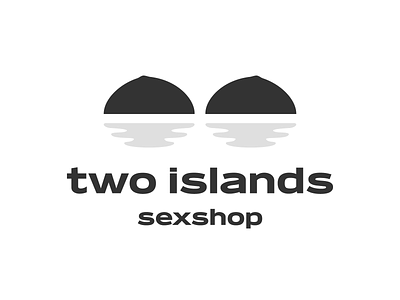 Two islands sex shop boobs logo branding design erotic girl islands logo logotype love mark nude porn premium sex sex logo sex toys sexshop sexy shop vector