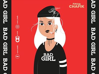 Bad Girl art art direction artist artwork badgirl character character animation character design characterdesign characters girl girl character girl illustration girls girly illustraion illustration art illustrations illustrator morocco