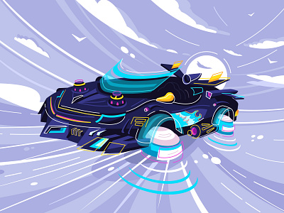 Futuristic Сar Сoncept art branding car carporn carspotting character cyberpunk design digitalart flat futurism illustration innovation modern street race supercar technology turbo vector vehicle