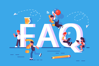 FAQ answer big letter business business people character chat communication customer design faq flat frequently asked questions illustration office people query question solution team vector