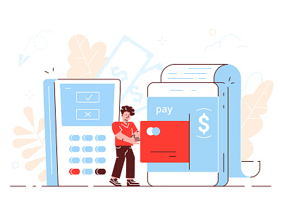 Online payment app application bank business business people card cash character credit design flat illustration internet money pay people phone pos terminal vector