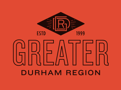 Greater Durham Region canada logo northink orange union