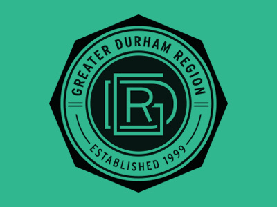 Greater Durham Region bolt canada logo maple leaf northink stamp union