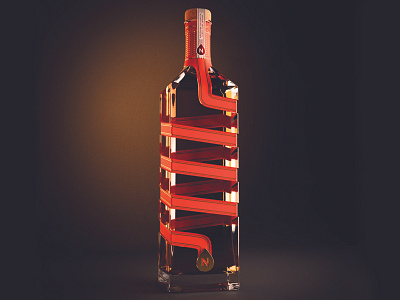 Northink Design Co. Candy Cane Whisky alcohol bottle canada candy cane christmas holiday gift label northink packaging red toronto whisky