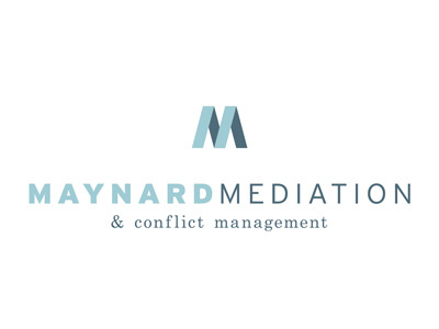 Maynard Mediation blue branding corporate logo maynard mediation workmark