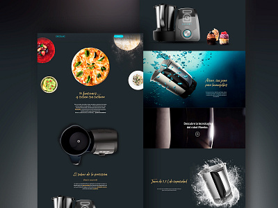 Landing page Mambo Cecotec creativity dark design elegant food landing landing page responsive design ui ui design ux ux design web design