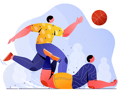 The players character design concept design digital flat vector illustration player vector volleyball