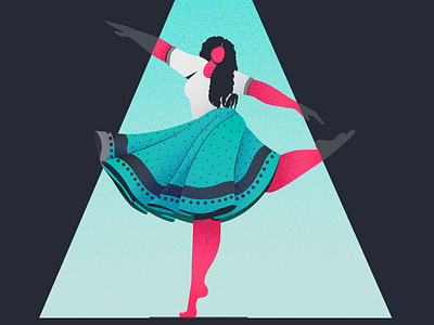 The dancer character design colors concept dancer design digital flat vector illustration vector