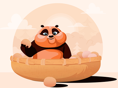Lil' Panda character design concept design digital flat vector illustration vector