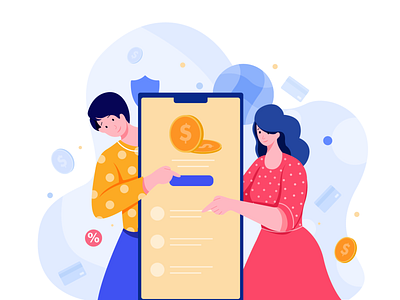 banking app illustration