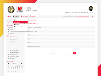 SIGA platform moodle userinterface web webdesigner weblayout