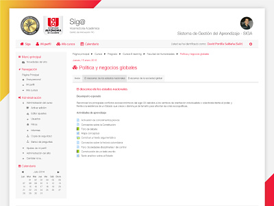 SIGA platform moodle userinterface web webdesigner weblayout