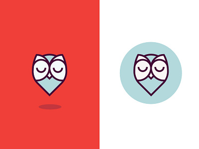 Map Pin Owl icon illustration logo mark owl