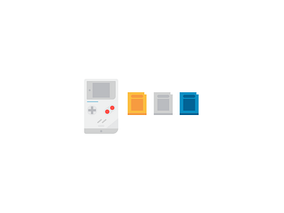 Nostalgia flat game gameboy illustration small solid video