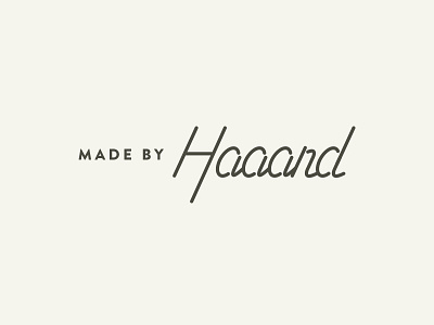 Haaand custom haaand hand line logo logotype mark monoline type