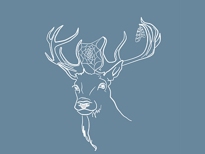 Deer Familiar design illustration minimal print design print designer vector